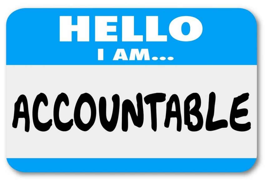 Name tag; Hello, I am Accountable